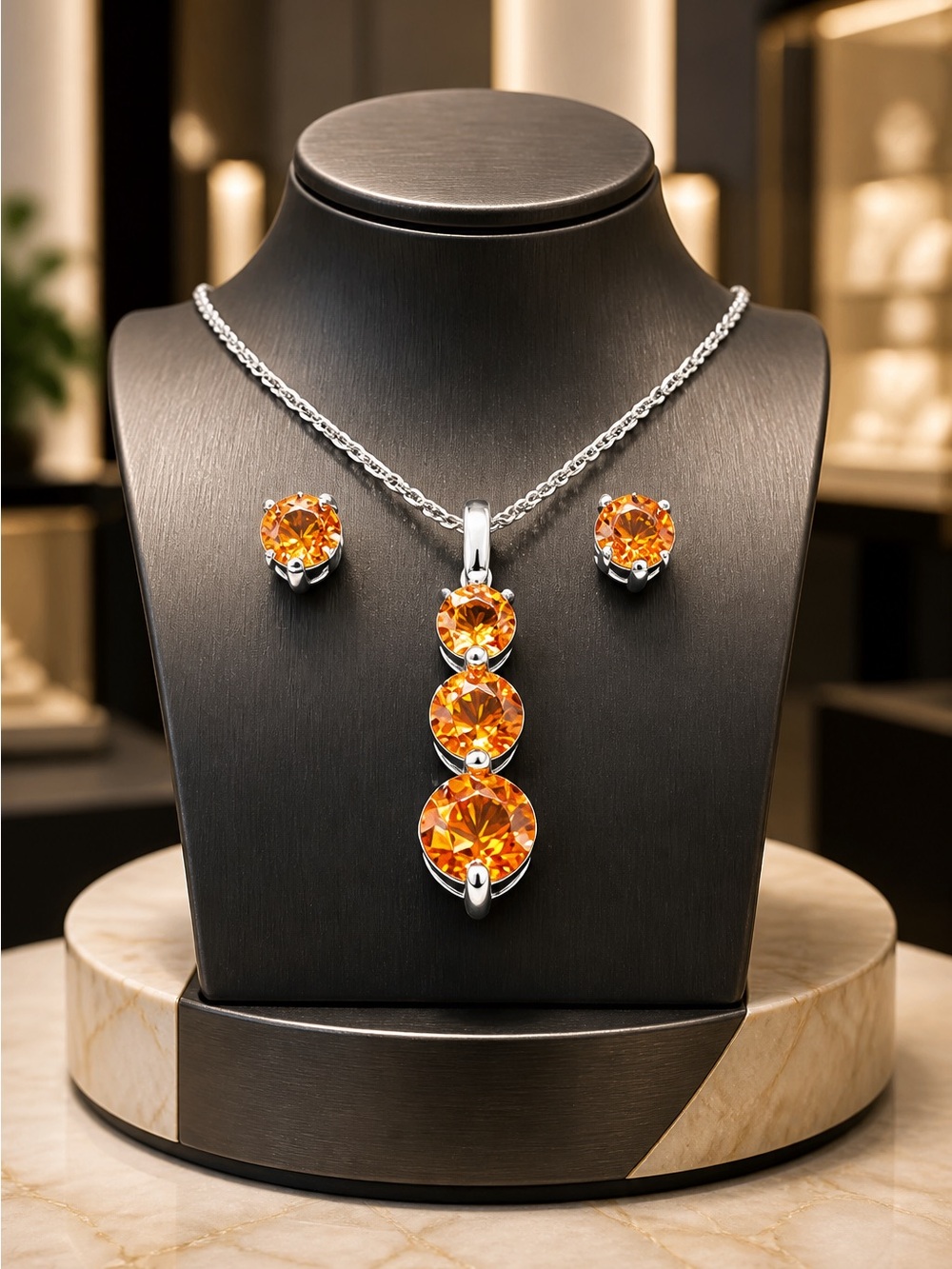 Sterling Necklace and Earrings